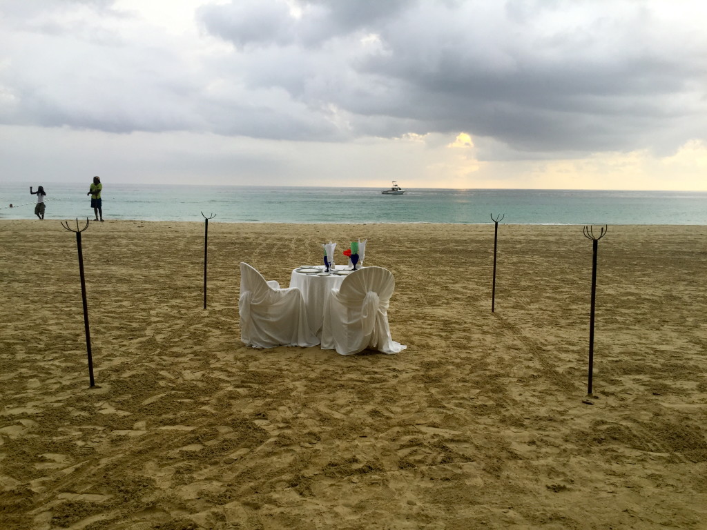 dinner on the beach