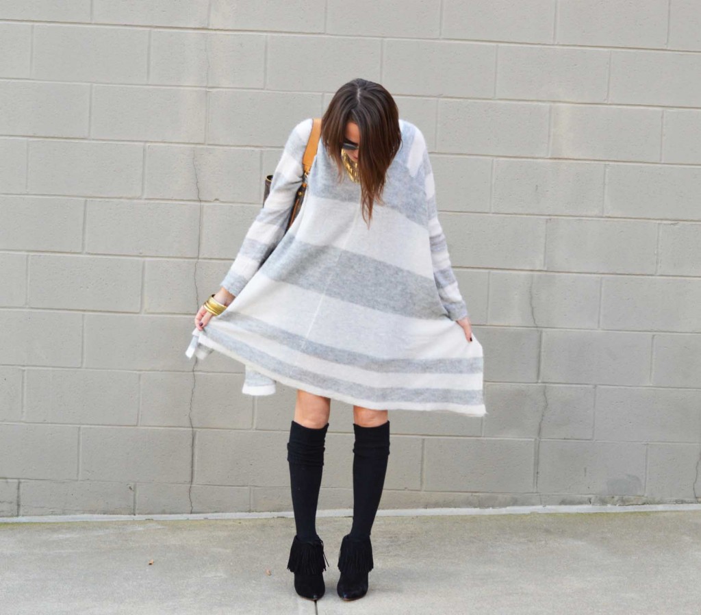 Knee Highs and Sweater Dress