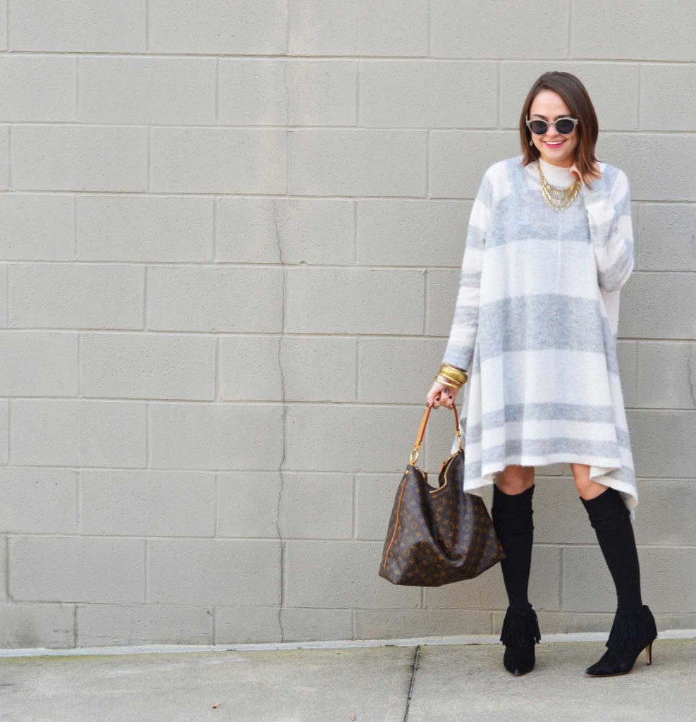 Knee Highs and Sweater Dress