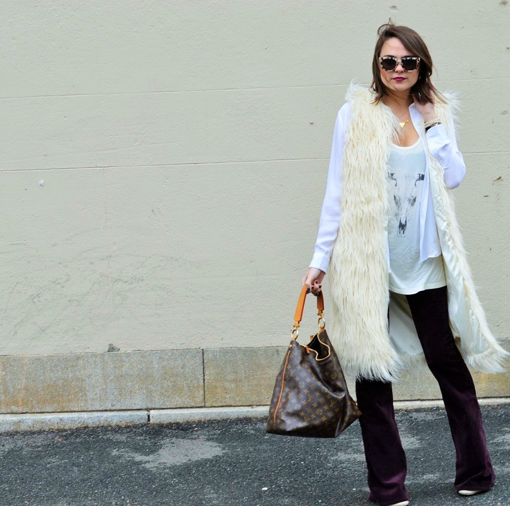 faux fur and flares 