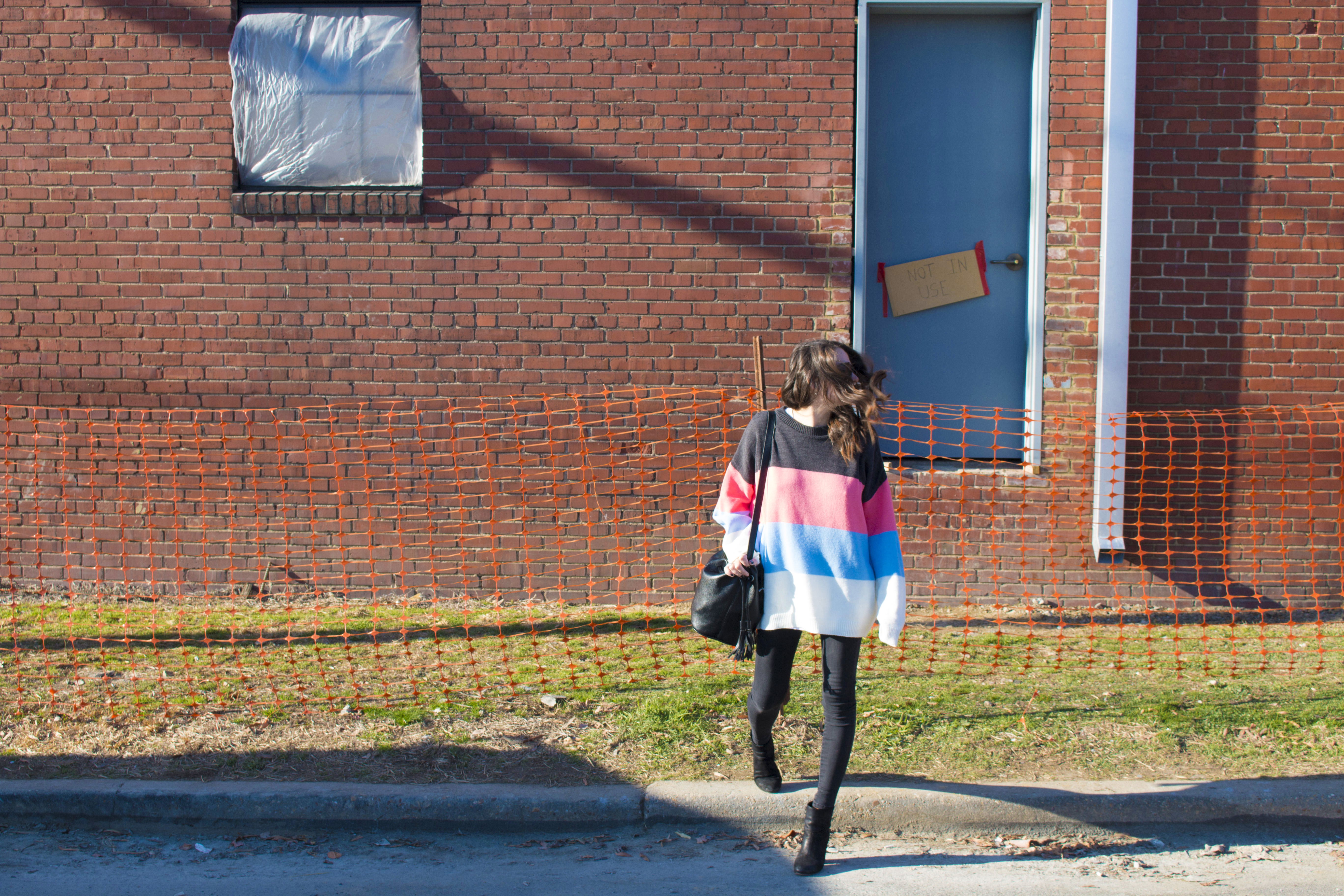 striped sweater fashion blog