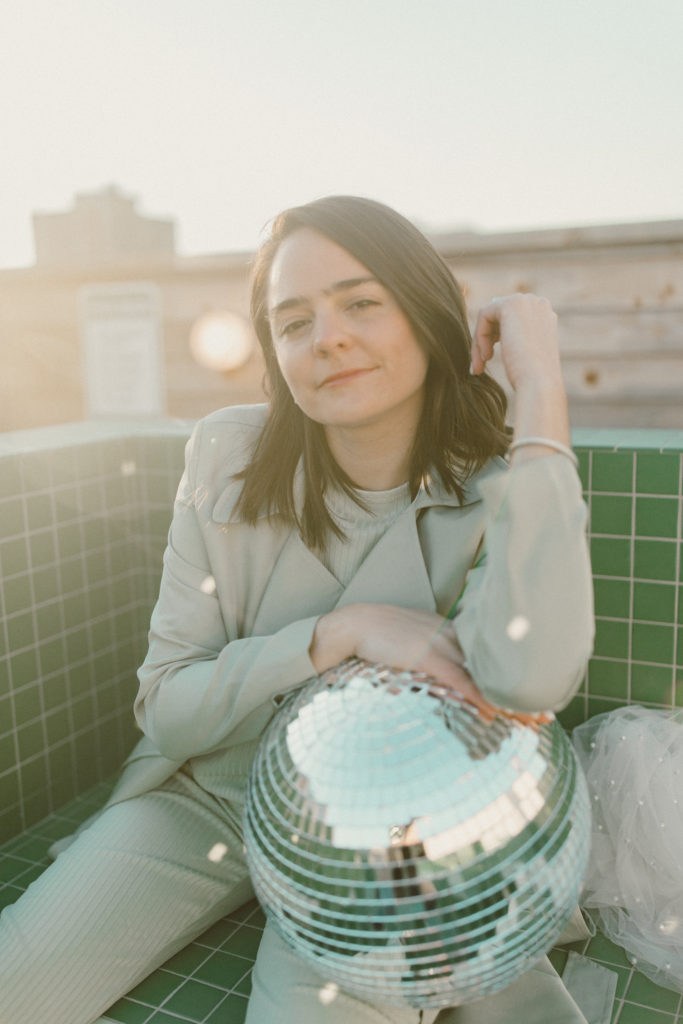 the crystal press disco ball rooftop shoot