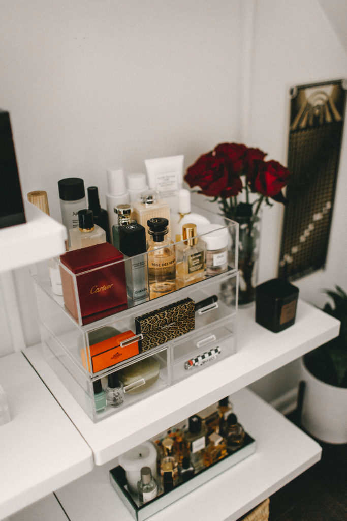 the crystal press container store makeup storage