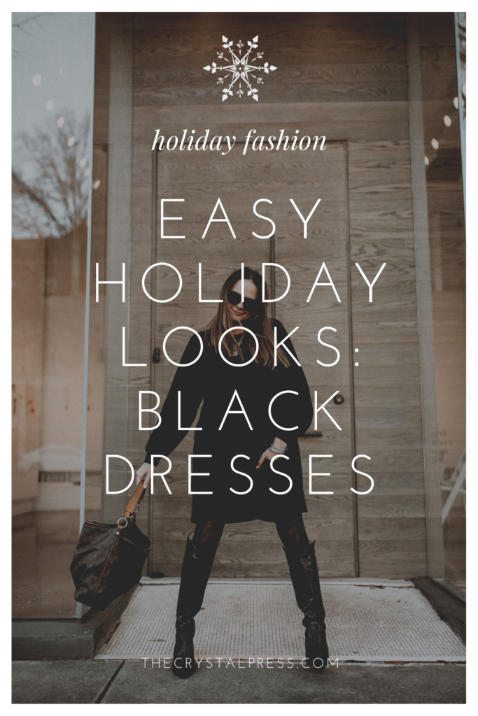 the crystal press black dress holidays