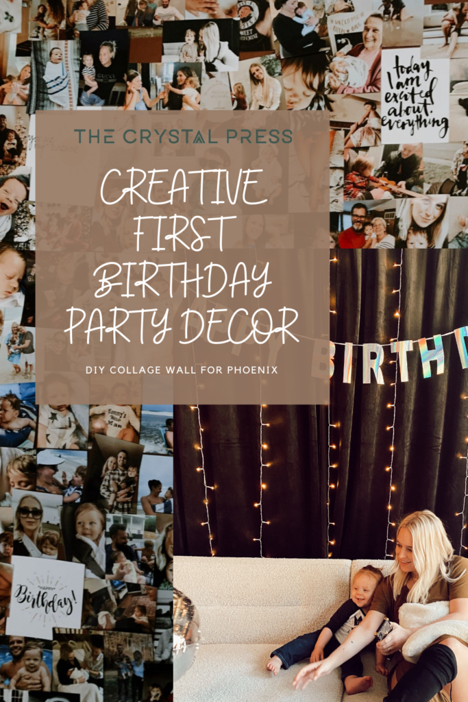 the crystal press first birthday party decor